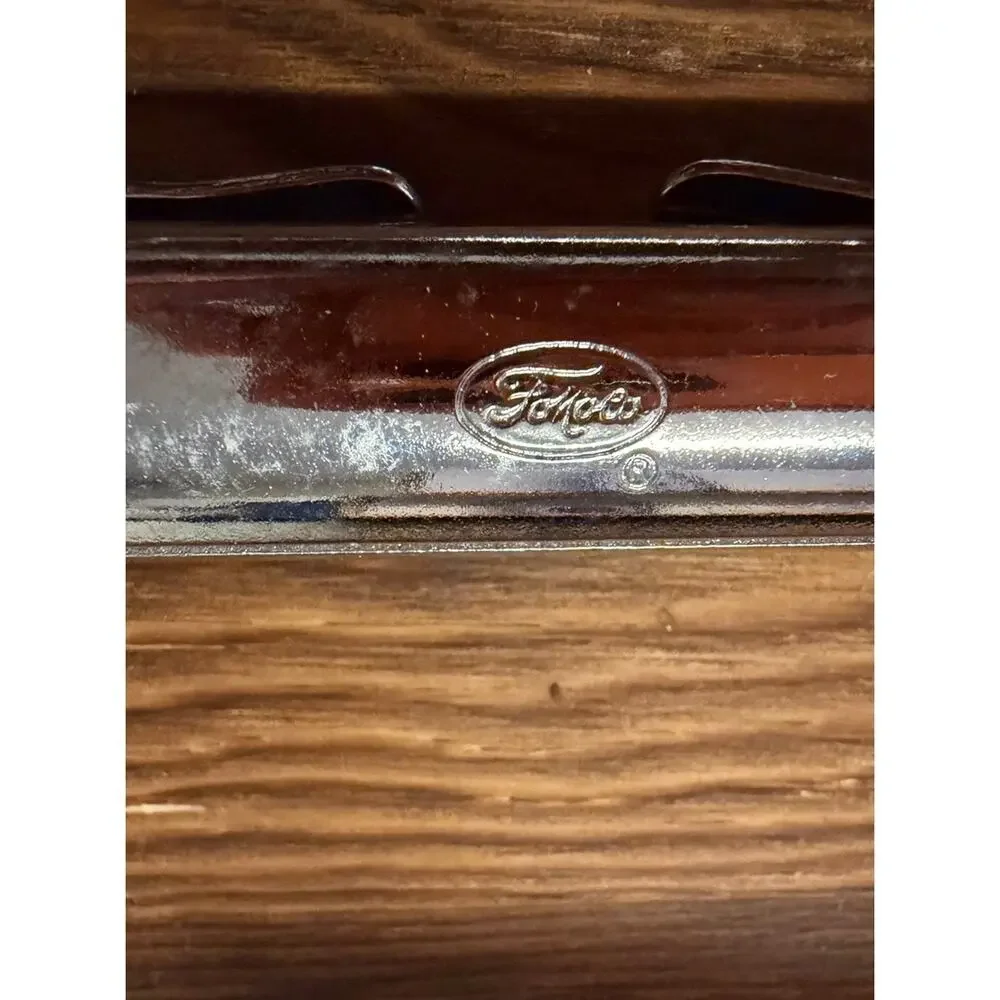 1961-64 Ford Seat Belt Retractors Pair MOD 100 B-W OEM Vintage Chrome-